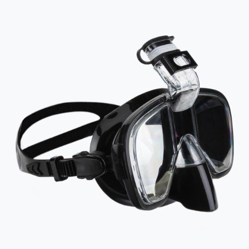 Šnorchlovací set  AQUASTIC Maska + Šnorchl černý SMFK-01SC