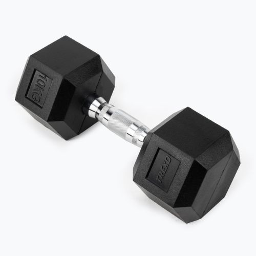 Pogumovaná činka XTREXO Hex HXD100 10 kg