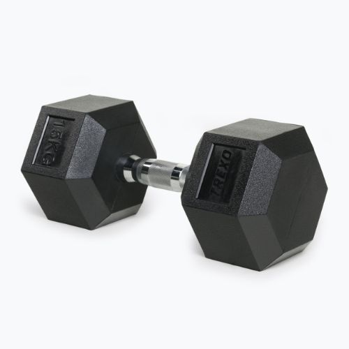 Pogumovaná činka XTREXO Hex HXD150 15 kg