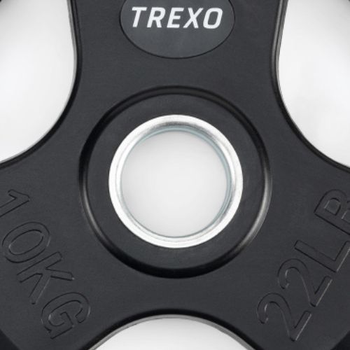 Pogumované litinové závaží XTREXO černé RW10 10 kg