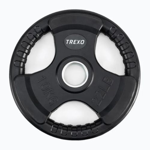 Pogumované litinové závaží XTREXO černé RW10 10 kg