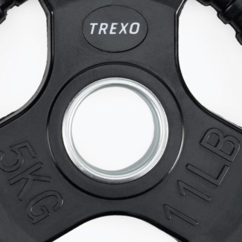 Pogumované litinové závaží XTREXO černé RW5 5 kg