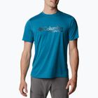 Pánské trekingové tričko Columbia Titan Pass Graphic Tee modré 1991471
