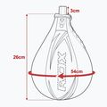 Boxerský perleťový míč RDX Speed Ball Leather Multi černo-žlutá 2SBL-S2YU 4
