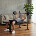 Posilovací lavice XTREXO BenchFit Lite se stojanem a činkou black 3