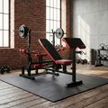 Posilovací lavice XTREXO BenchFit Max se stojanem a bicepsovým pultem black 3