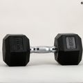 Pogumovaná činka XTREXO Hex HXD150 15 kg 12
