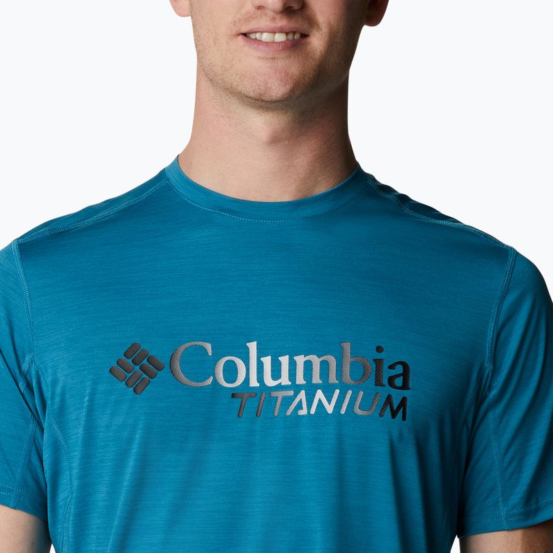 Pánské trekingové tričko Columbia Titan Pass Graphic Tee modré 1991471 4