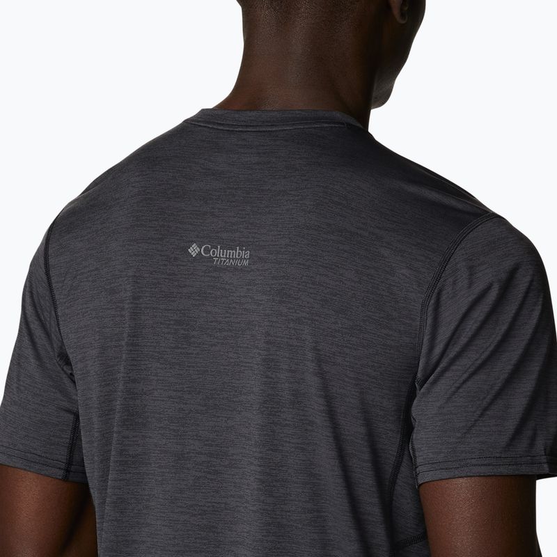 Pánské trekingové tričko Columbia Titan Pass Graphic Tee černé 1991471 5