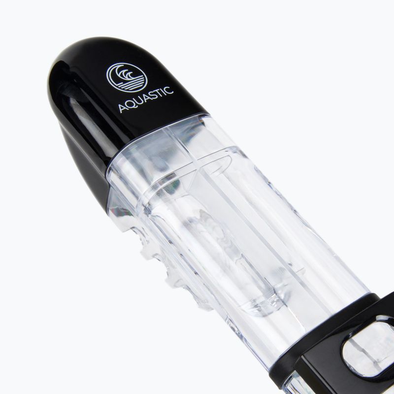 Šnorchlovací set  AQUASTIC Maska + Šnorchl černý SMFK-01SC 17