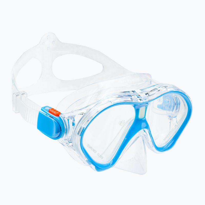 Dětský šnorchlovací set  AQUASTIC Maska + Ploutve + Šnorchl modrý MSFK-01SN 11