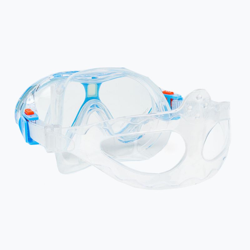 Dětský šnorchlovací set  AQUASTIC Maska + Ploutve + Šnorchl modrý MSFK-01SN 14