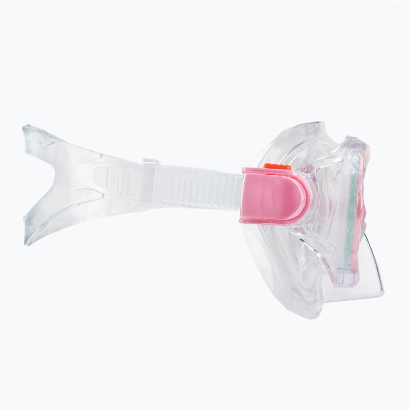 Dětský šnorchlovací set  AQUASTIC Maska + Ploutve - Šnorchl růžový MSFK-01SR 12