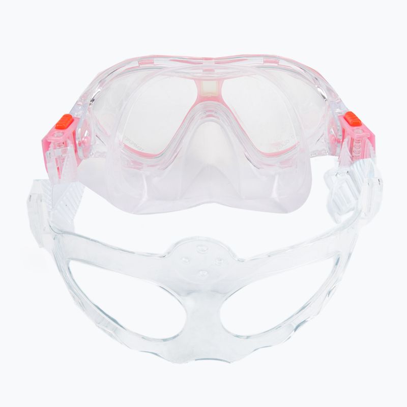 Dětský šnorchlovací set  AQUASTIC Maska + Ploutve - Šnorchl růžový MSFK-01SR 14