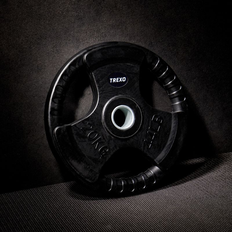Pogumované litinové závaží XTREXO černé RW15 20 kg 5