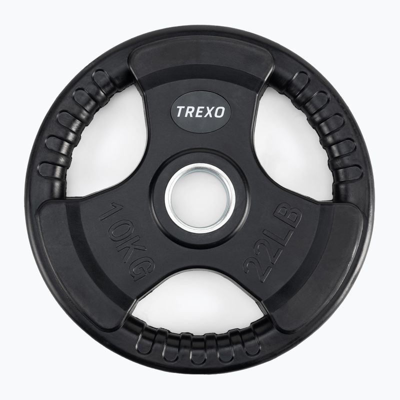 Pogumované litinové závaží XTREXO černé RW10 10 kg 3