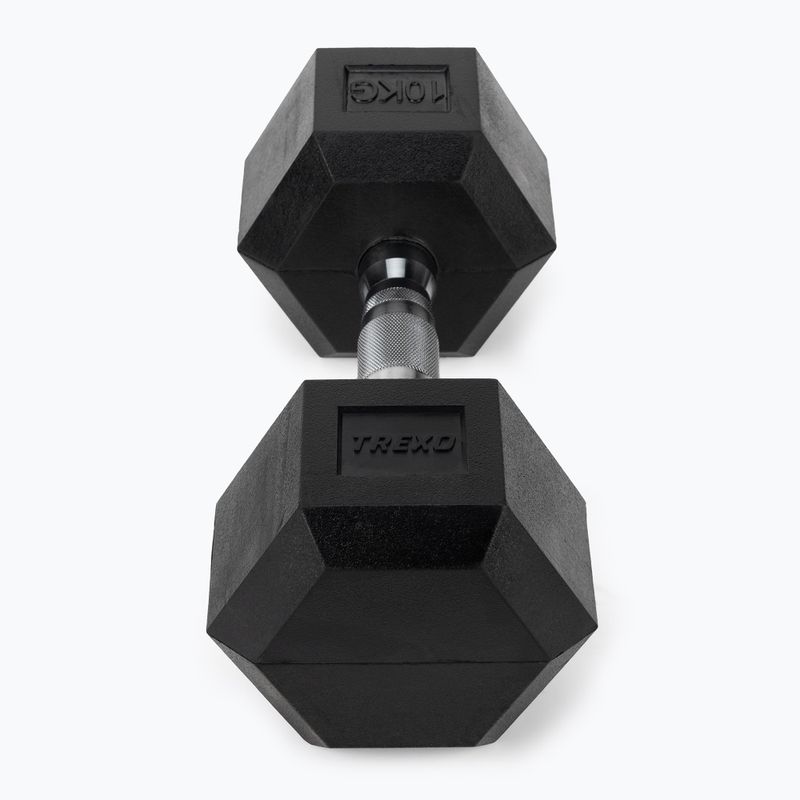 Pogumovaná činka XTREXO Hex HXD100 10 kg 4