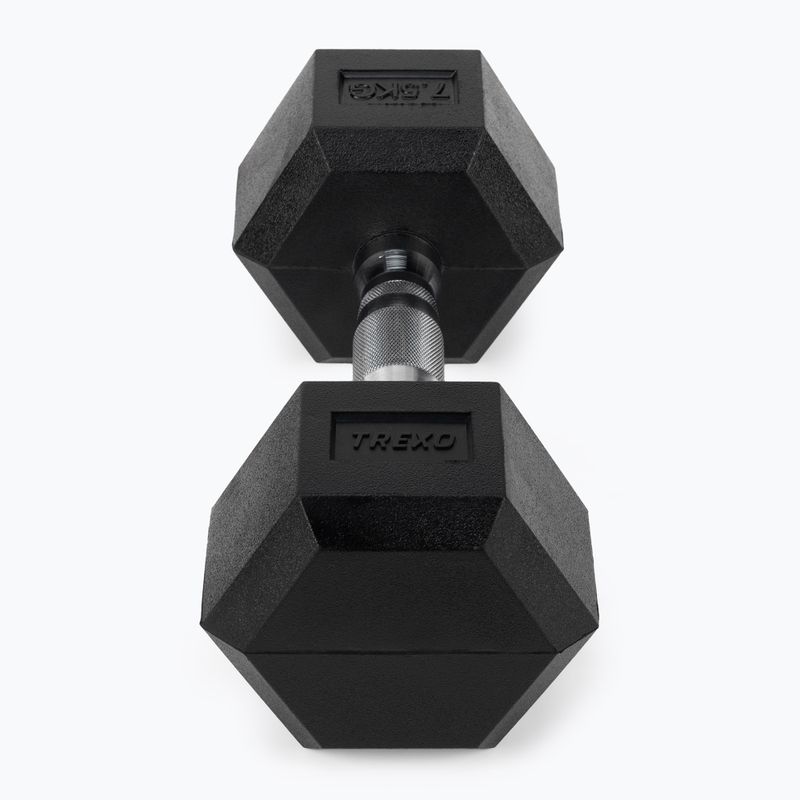 Pogumovaná činka XTREXO Hex HXD75 7.5 kg 4