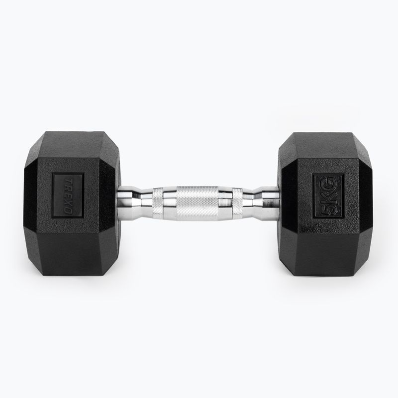 Pogumovaná činka XTREXO Hex HXD50 5 kg 5