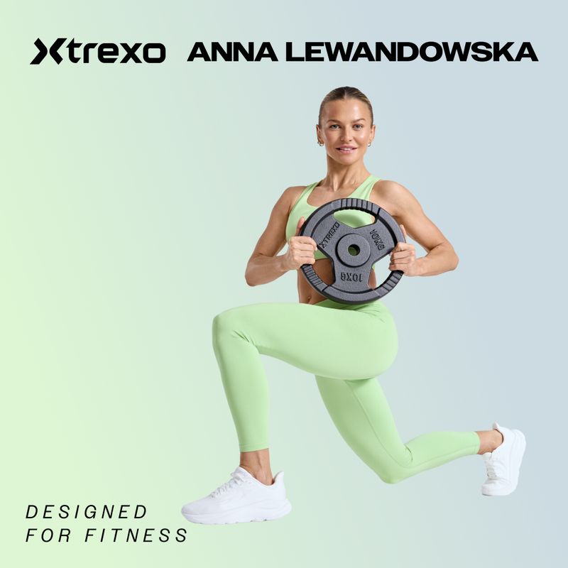Pogumované litinové závaží XTREXO černé RW10 10 kg 2