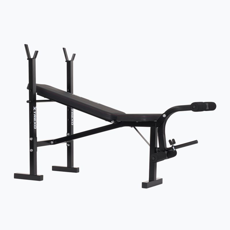 Posilovací lavice XTREXO BenchFit Lite se stojanem a činkou black 8