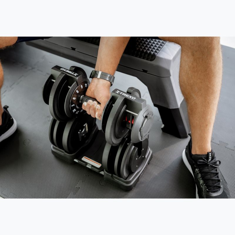 Nastavitelná činka XTREXO TXO-B4W002 24 kg black 7
