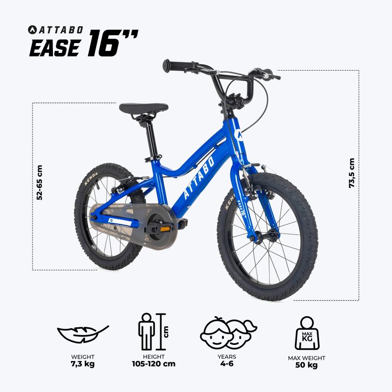 Dětské kolo ATTABO EASE 16" modré 2