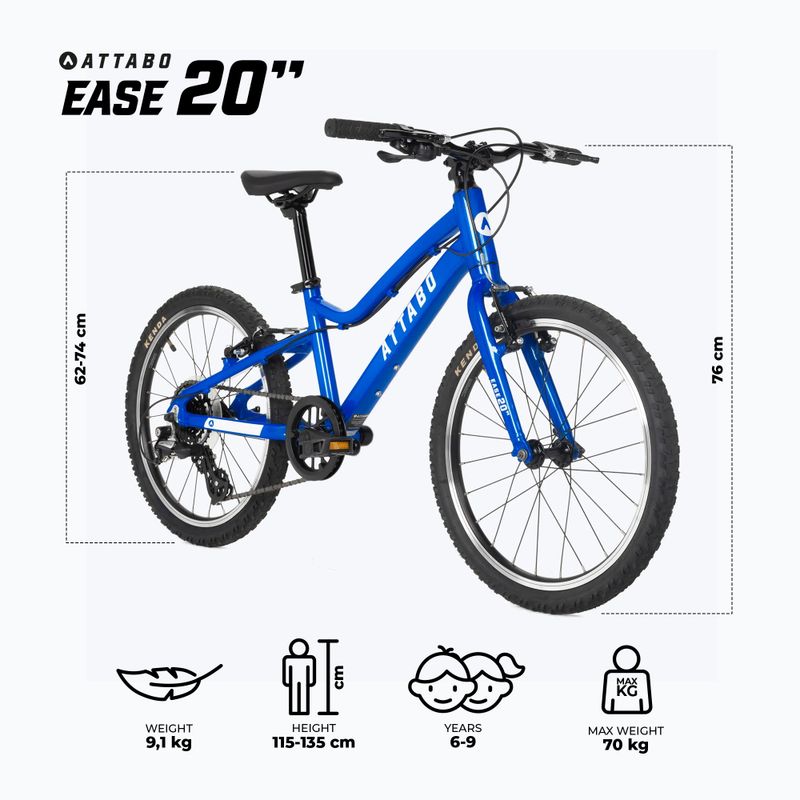 Dětské kolo ATTABO EASE 20" modré 2