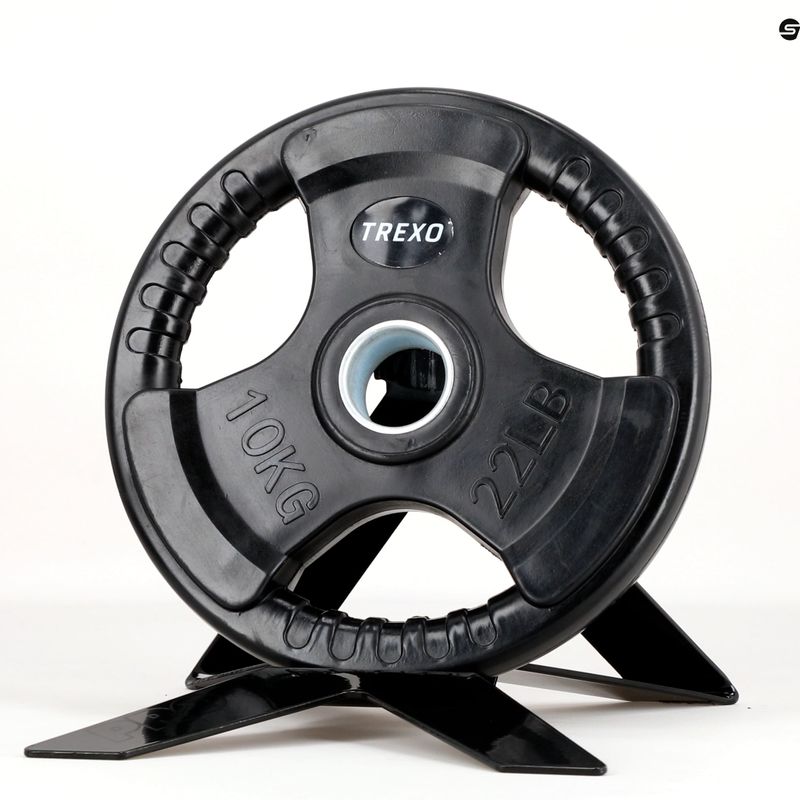 Pogumované litinové závaží XTREXO černé RW10 10 kg 9