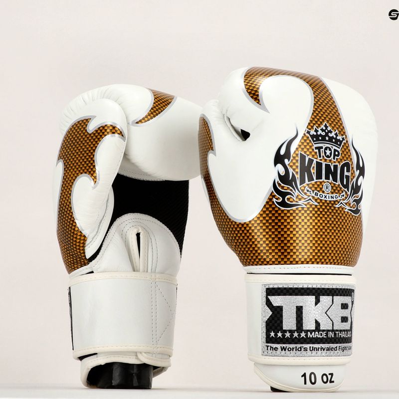 Boxerské rukavice Top King Muay Thai Empower bílé TKBGEM-01A-WH-GD-10 7