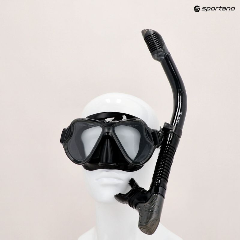 Šnorchlovací set AQUASTIC Maska + Šnorchl černý MSA-01C 18