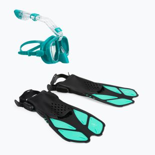 Šnorchlovací set  AQUASTIC Maska + Šnorchl modrý SMFK-01SN