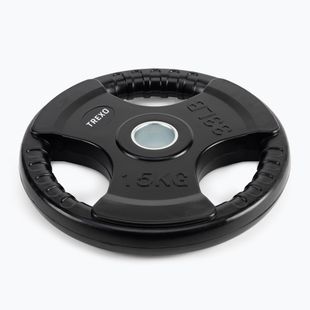 Pogumované litinové závaží XTREXO černé RW15 15 kg