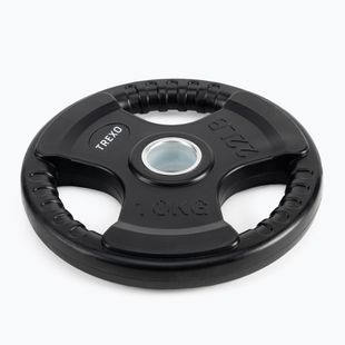 Pogumované litinové závaží XTREXO černé RW10 10 kg